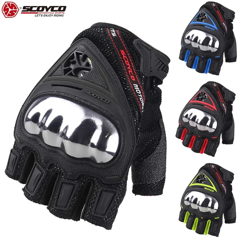 Breathable Half Finger Motorcycle Riding Gloves