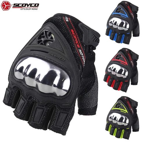 Breathable Half Finger Motorcycle Riding Gloves