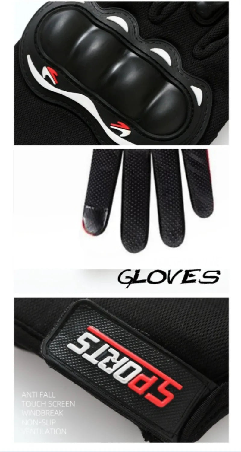 Full-finger Motorcycle Gloves Men Touch Screen Outdoor Off-road Sports Cycling Protection Anti-fall Motorcycle Finger Gloves