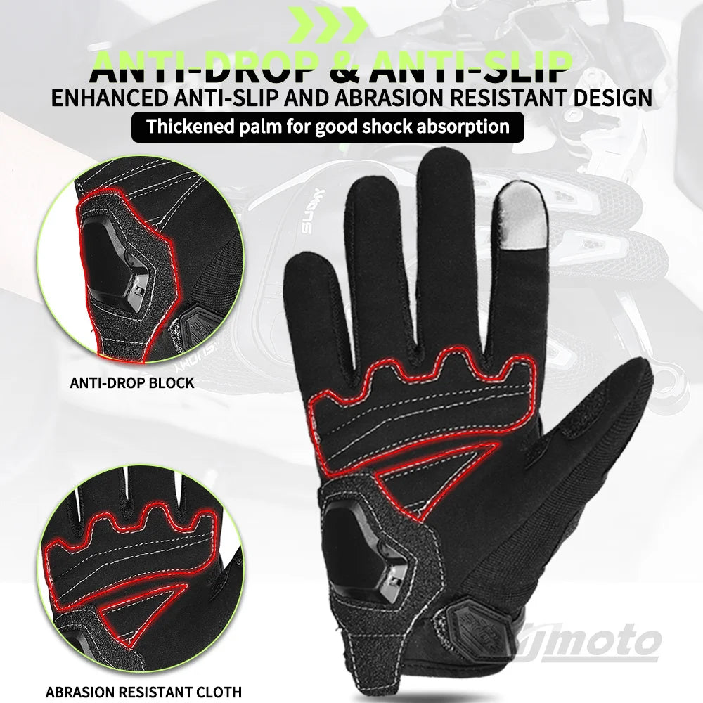 Suomy Motorcycle Gloves Summer Mesh Breathable Moto Gloves Men Women Touch Screen Motocross Gloves Touch Screen Cycling Gloves