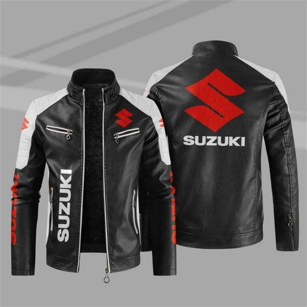 color3 Color Men’s Faux Leather Motorcycle Jacket For Riding