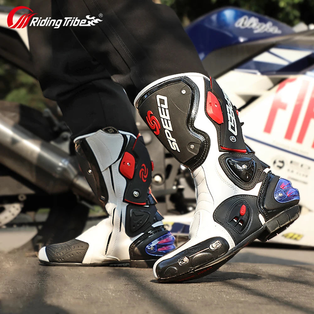 Men’s Motorcycle Racing Boots Protective Riding Shoes - Throttlehead Apparel