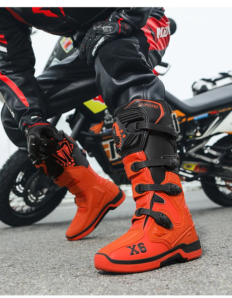 Unisex Motorcycle Riding Boots With Ankle Protection