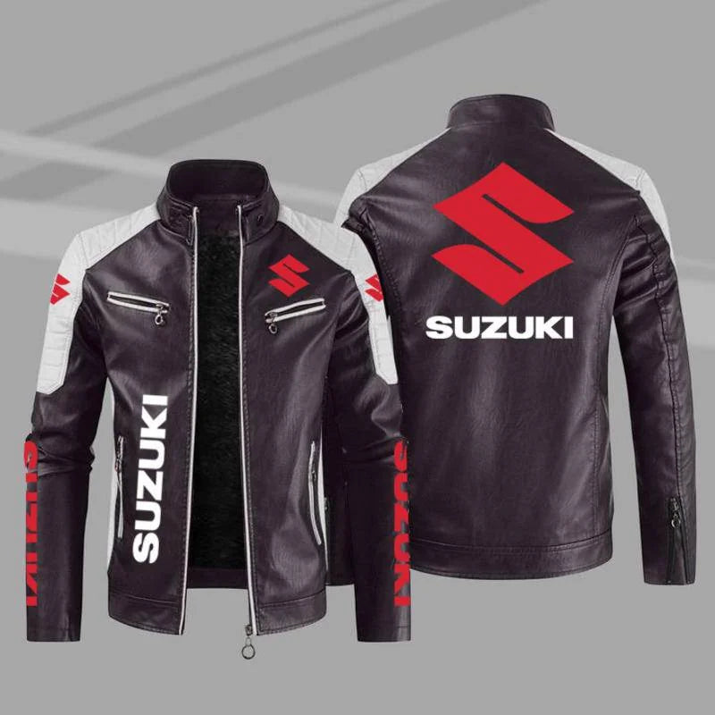 Men’s Faux Leather Motorcycle Jacket For Riding