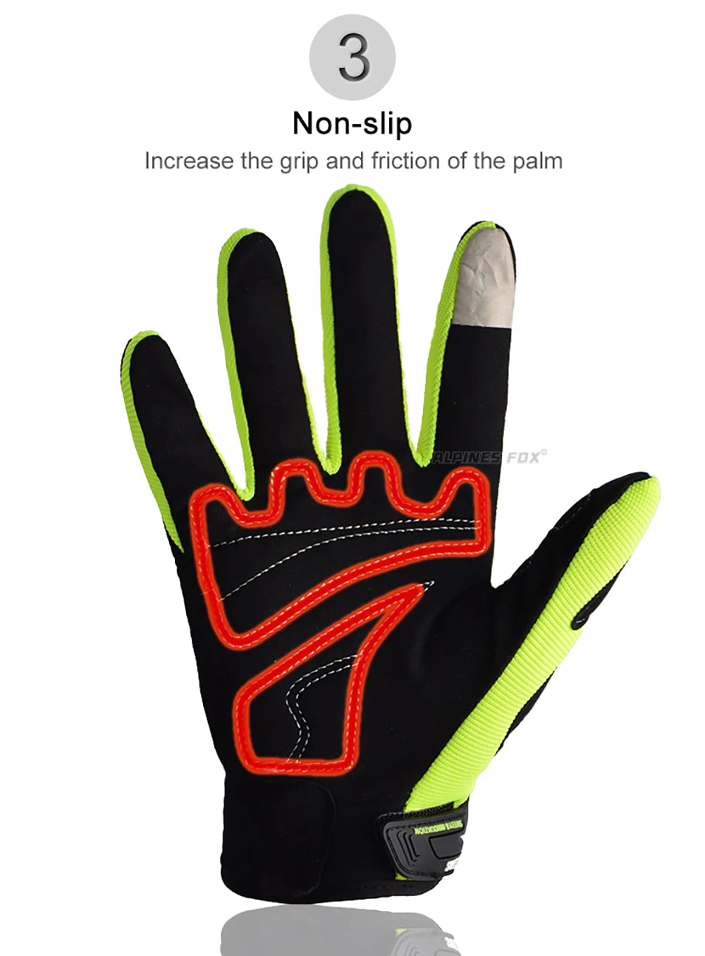 SUOMY Breathable Full Finger Racing Motorcycle Gloves Quality Stylishly Decorated Antiskid Wearable Gloves Large Size XXL Black