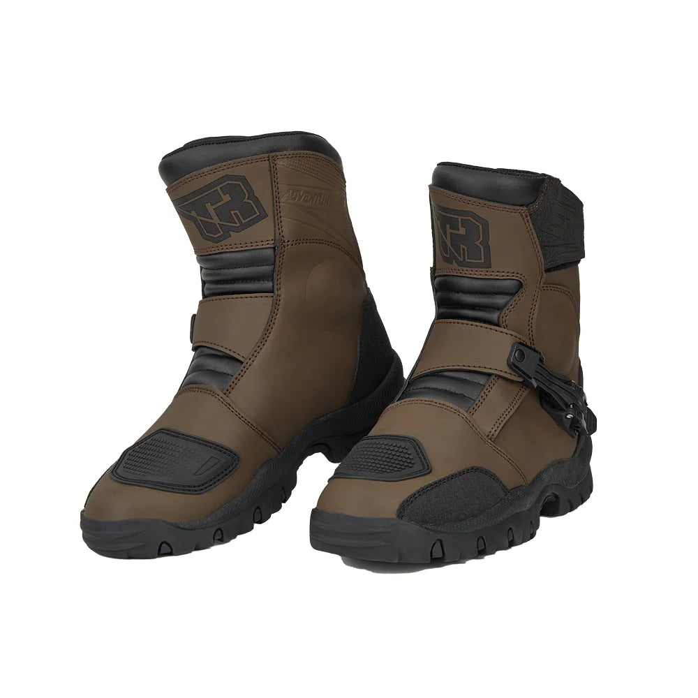 TR-G1-Brown Color Unisex Motocross Motorcycle Boots With Ankle Protection