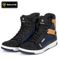 B1-Boots Blue Color All-Season Anti-Slip Motorcycle Riding Sneakers
