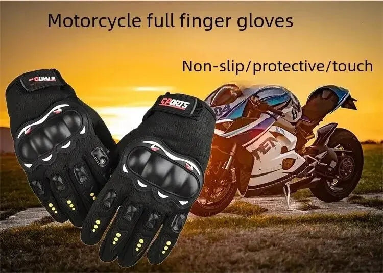 Full-finger Motorcycle Gloves Men Touch Screen Outdoor Off-road Sports Cycling Protection Anti-fall Motorcycle Finger Gloves