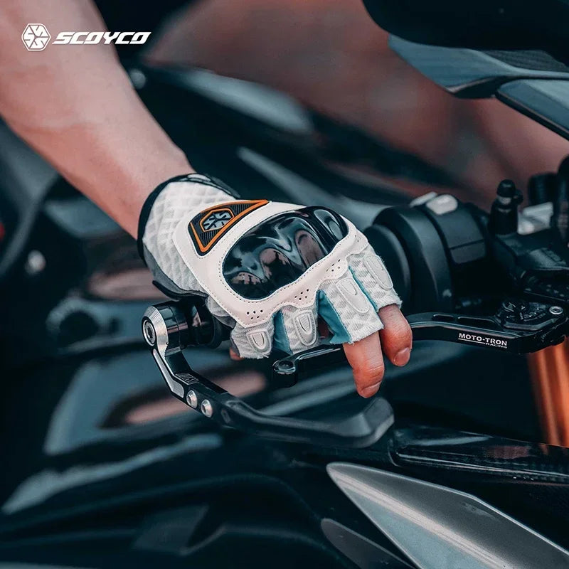 Half Finger Motorcycle Gloves – Breathable Anti-Slip Grip