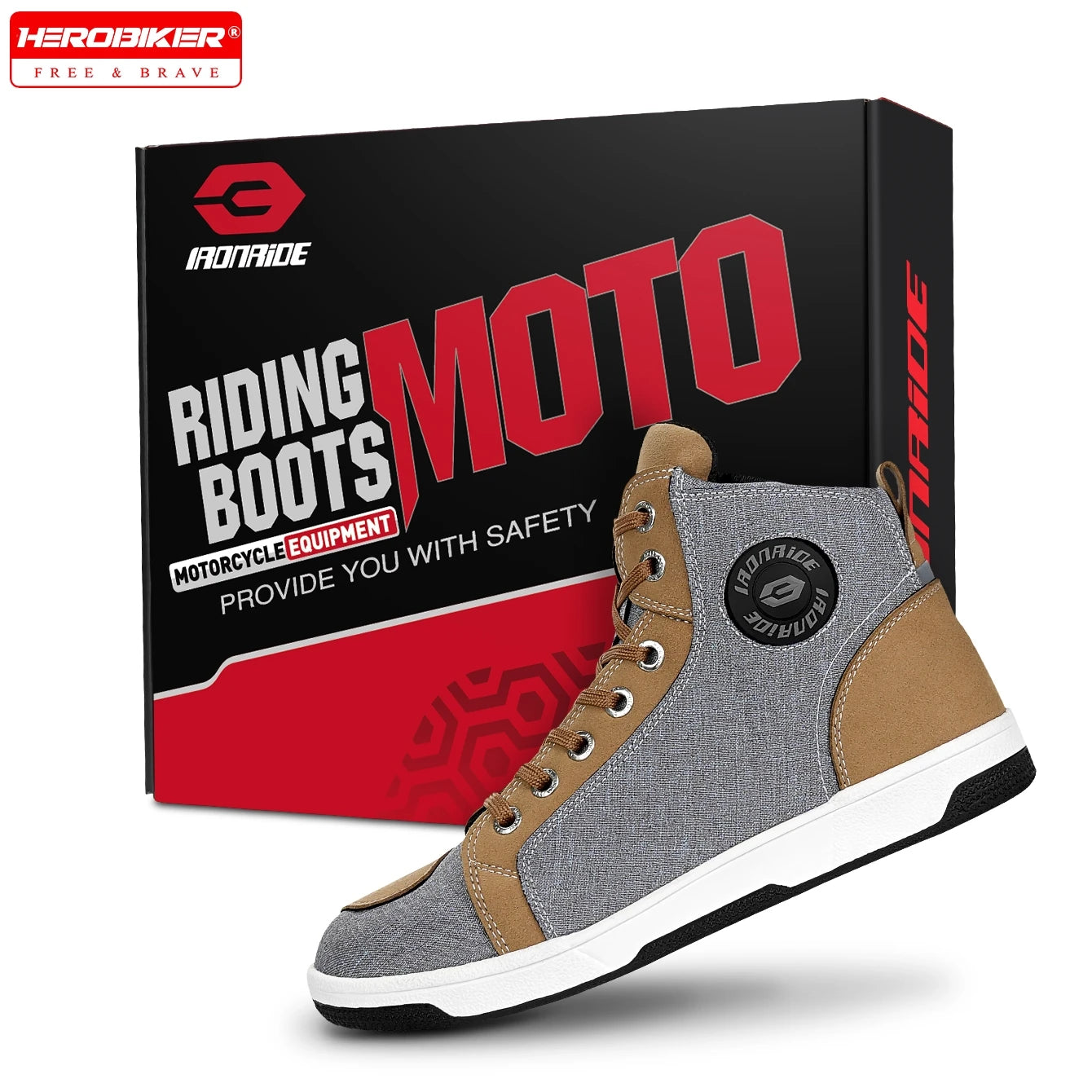 Men’s Motorcycle Riding Sneakers With Ankle Protection