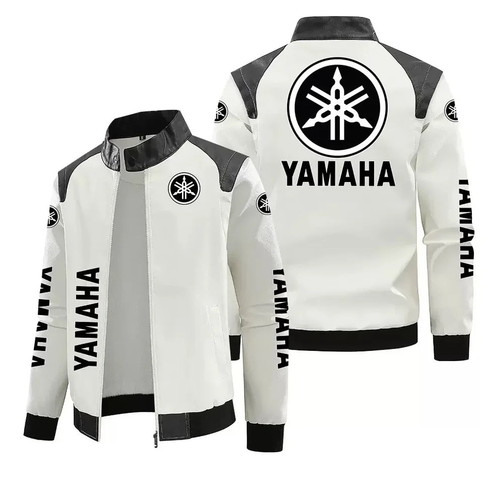 Men's PU Leather Moto Jacket With Cotton Lining