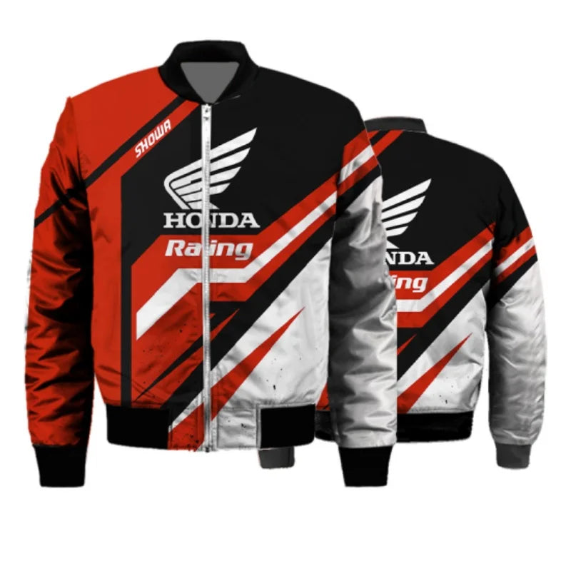 034JK-25BLA0017 Color Men's Winter Moto Jacket – Thick Windproof Racing Style