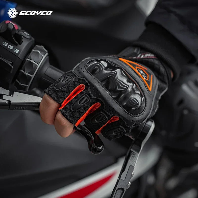 Half Finger Motorcycle Gloves – Breathable Anti-Slip Grip