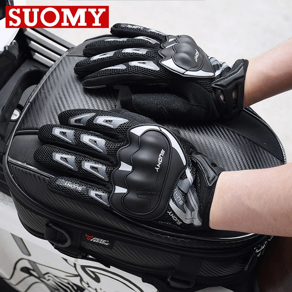 Suomy Motorcycle Gloves Summer Mesh Breathable Moto Gloves Men Women Touch Screen Motocross Gloves Touch Screen Cycling Gloves