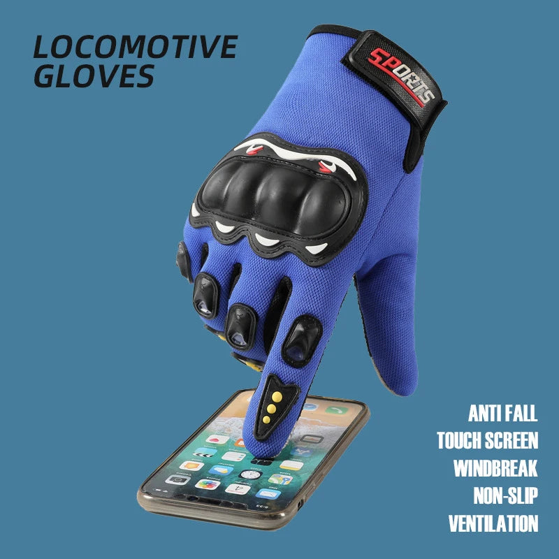 Motorcycle Mtb Gloves Men Cycling Knuckle Protection Glove Touchscreen Motocross Race Camping Breathable Non-slip Workshop Glove