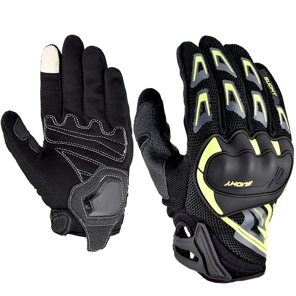 Suomy Motorcycle Gloves Summer Mesh Breathable Moto Gloves Men Women Touch Screen Motocross Gloves Touch Screen Cycling Gloves