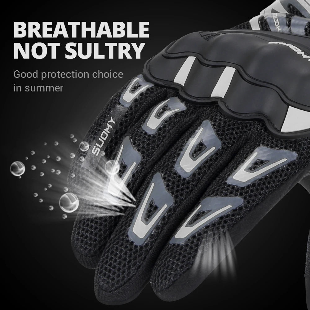 Summer Mesh Motorcycle Gloves – Breathable Touchscreen