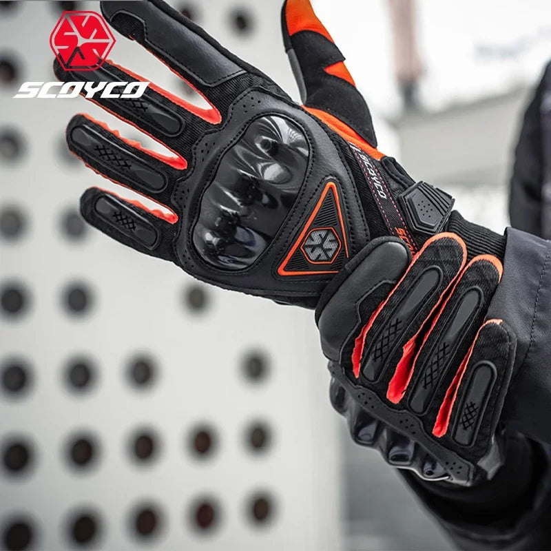 Motorcycle Riding Gloves Full Finger – Breathable Touchscreen