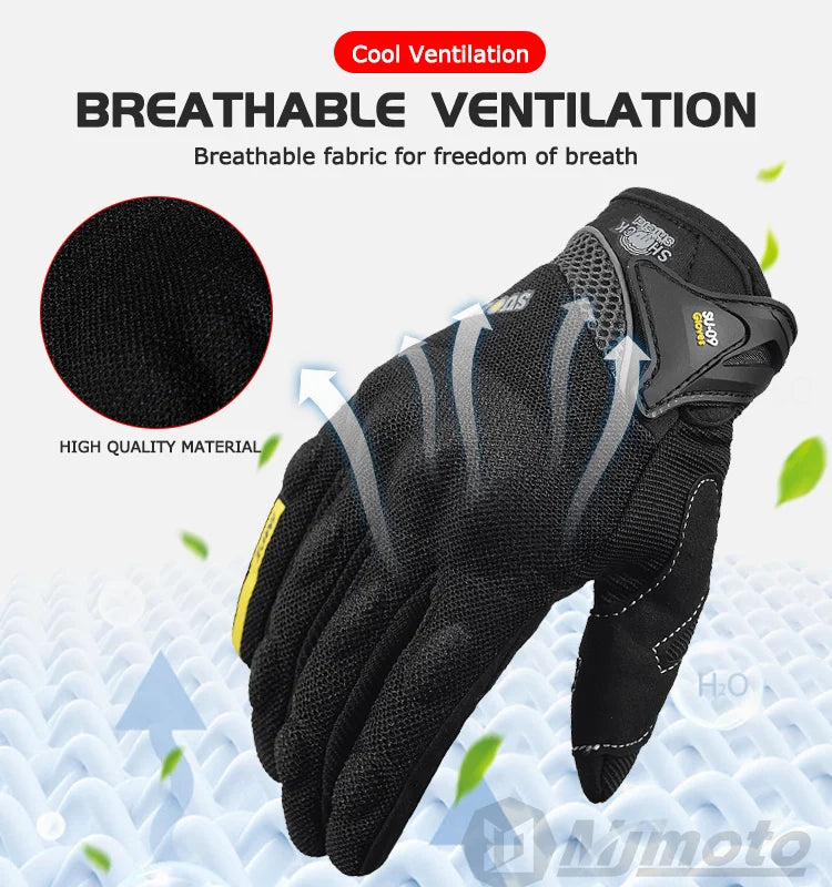 Suomy Motorcycle Gloves Summer Mesh Breathable Moto Gloves Men Women Touch Screen Motocross Gloves Touch Screen Cycling Gloves