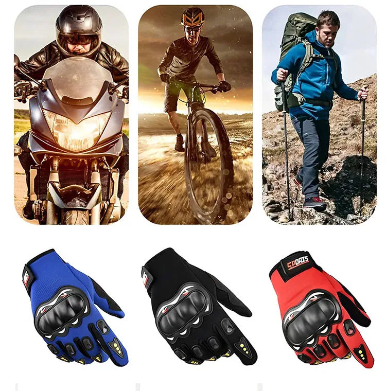 Outdoor Hiking Gloves Breathable Full Finger Racing Hard Shell Gloves Shock-absorbing Riding Off-road Motorcycle Gloves