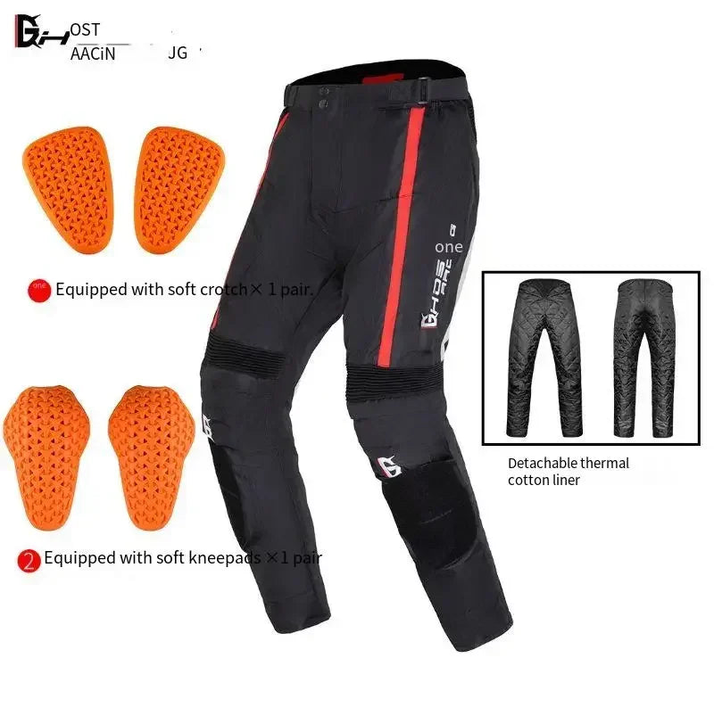 Men's Motorcycle Riding Pants With Protective Panels