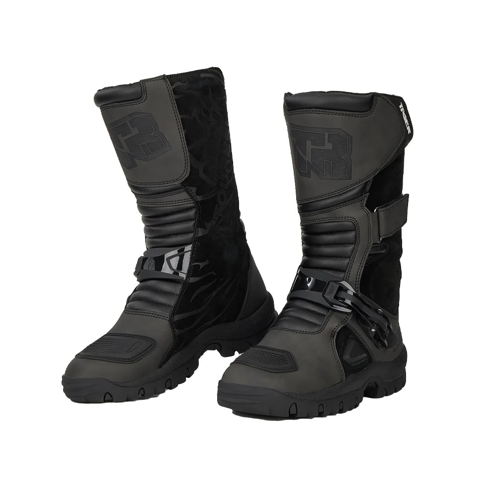 TR-G2-Black Color Unisex Motocross Motorcycle Boots With Ankle Protection