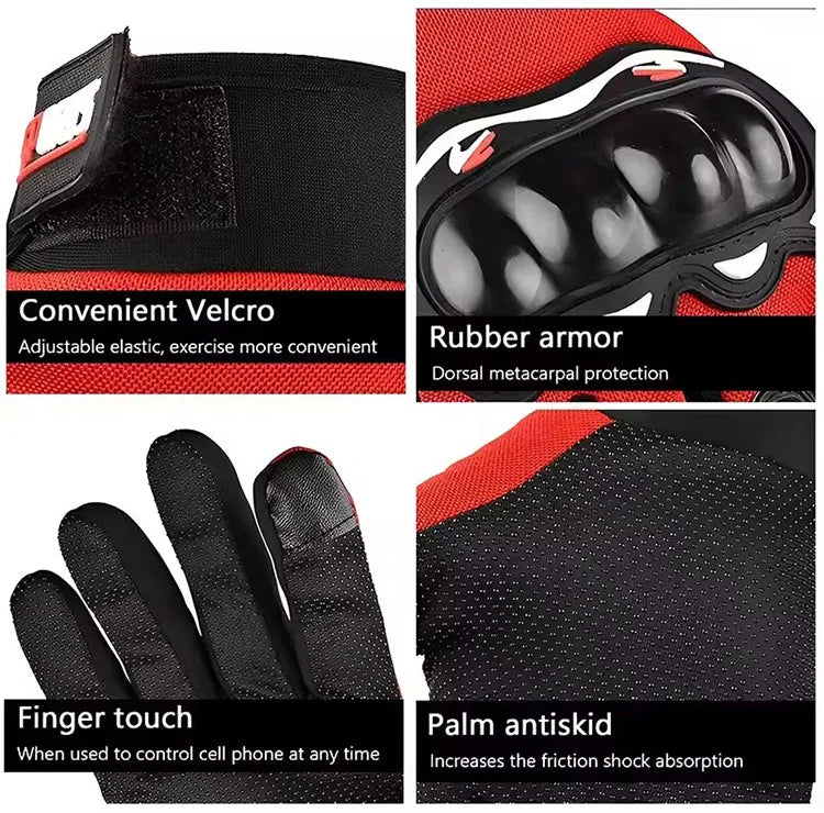 Outdoor Hiking Gloves Breathable Full Finger Racing Hard Shell Gloves Shock-absorbing Riding Off-road Motorcycle Gloves