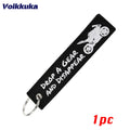 1pc Color Drop A Gear Motorcycle Keychain – Double-Sided Embroidered