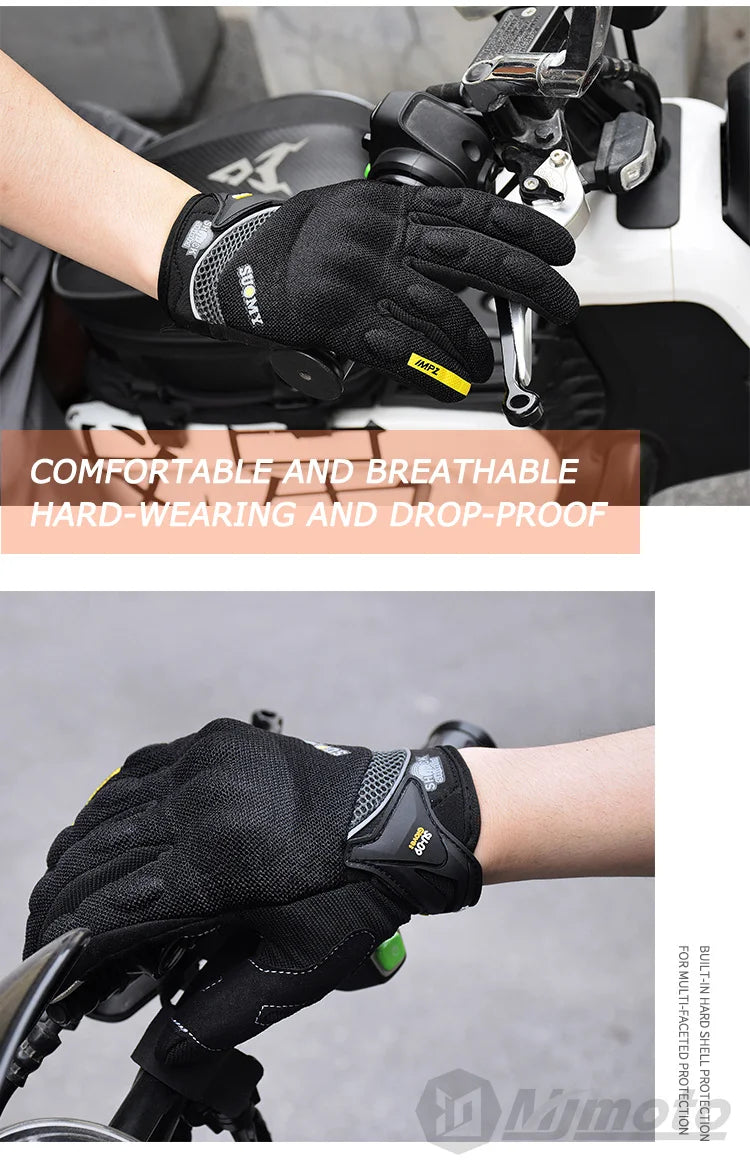 Suomy Motorcycle Gloves Summer Mesh Breathable Moto Gloves Men Women Touch Screen Motocross Gloves Touch Screen Cycling Gloves