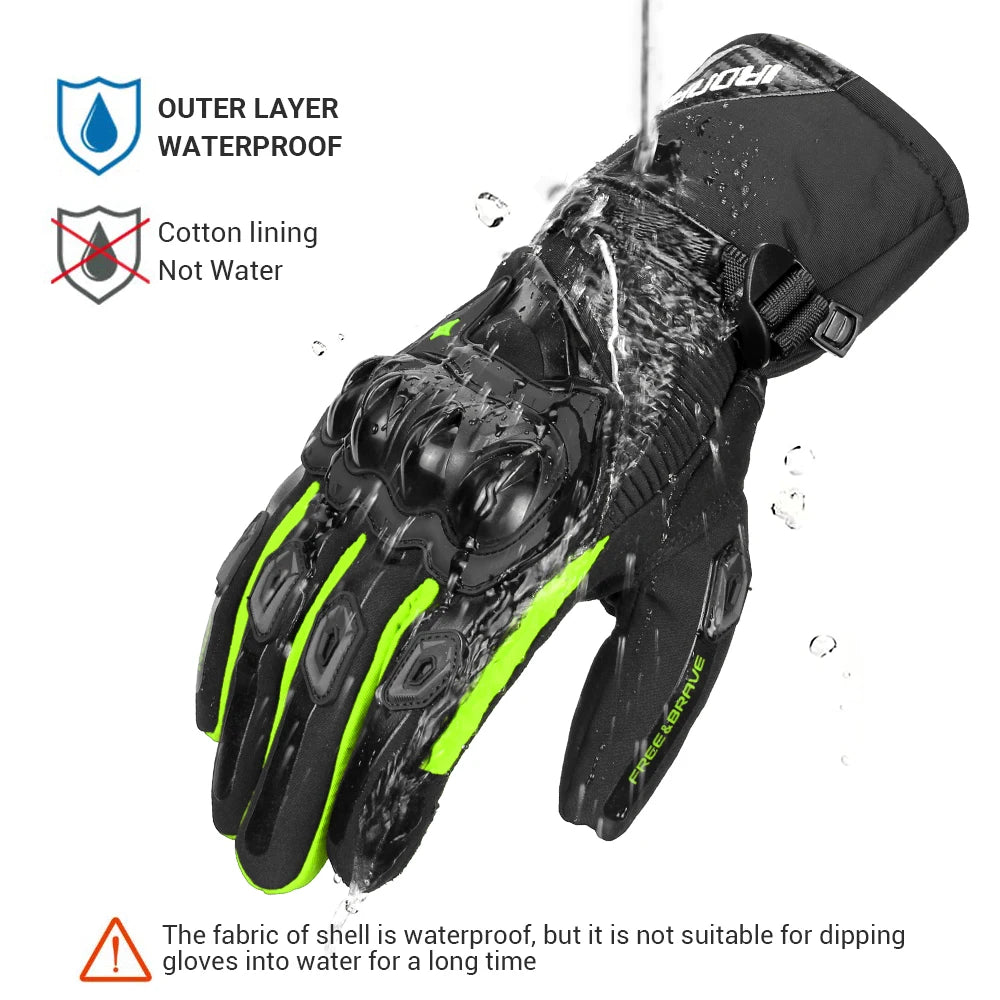 Waterproof Motorcycle Riding Gloves With Touchscreen Tips