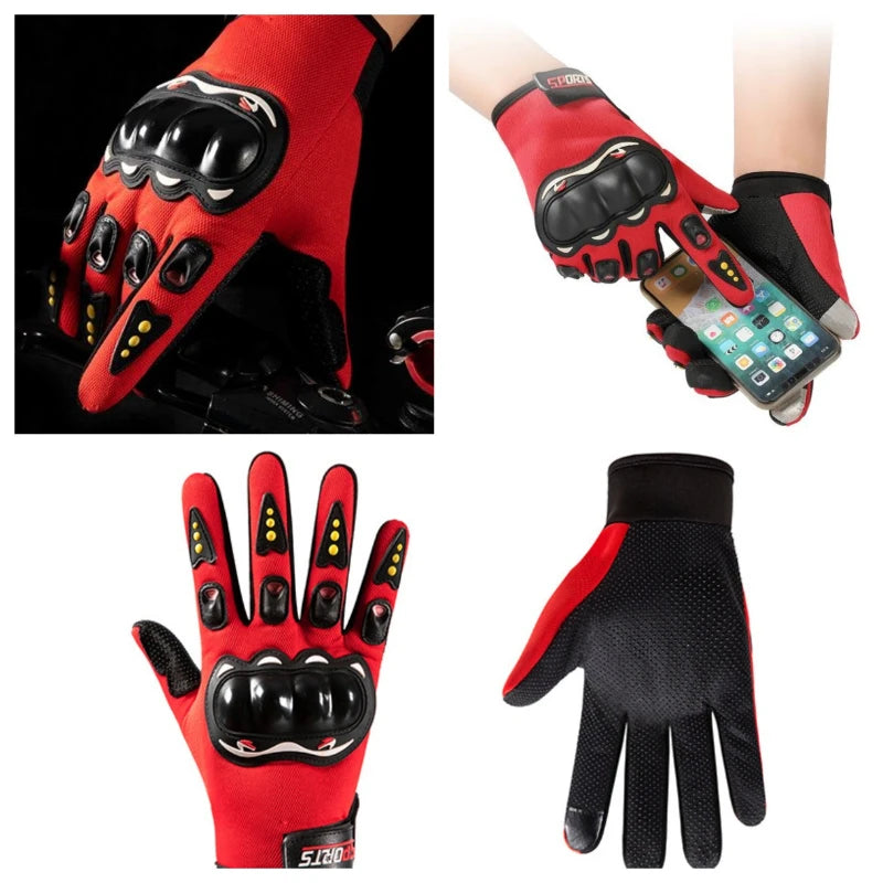 Full-finger Motorcycle Gloves Men Touch Screen Outdoor Off-road Sports Cycling Protection Anti-fall Motorcycle Finger Gloves