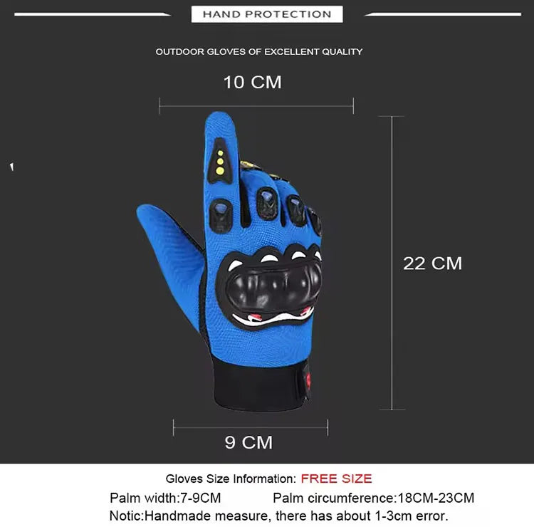 Outdoor Hiking Gloves Breathable Full Finger Racing Hard Shell Gloves Shock-absorbing Riding Off-road Motorcycle Gloves