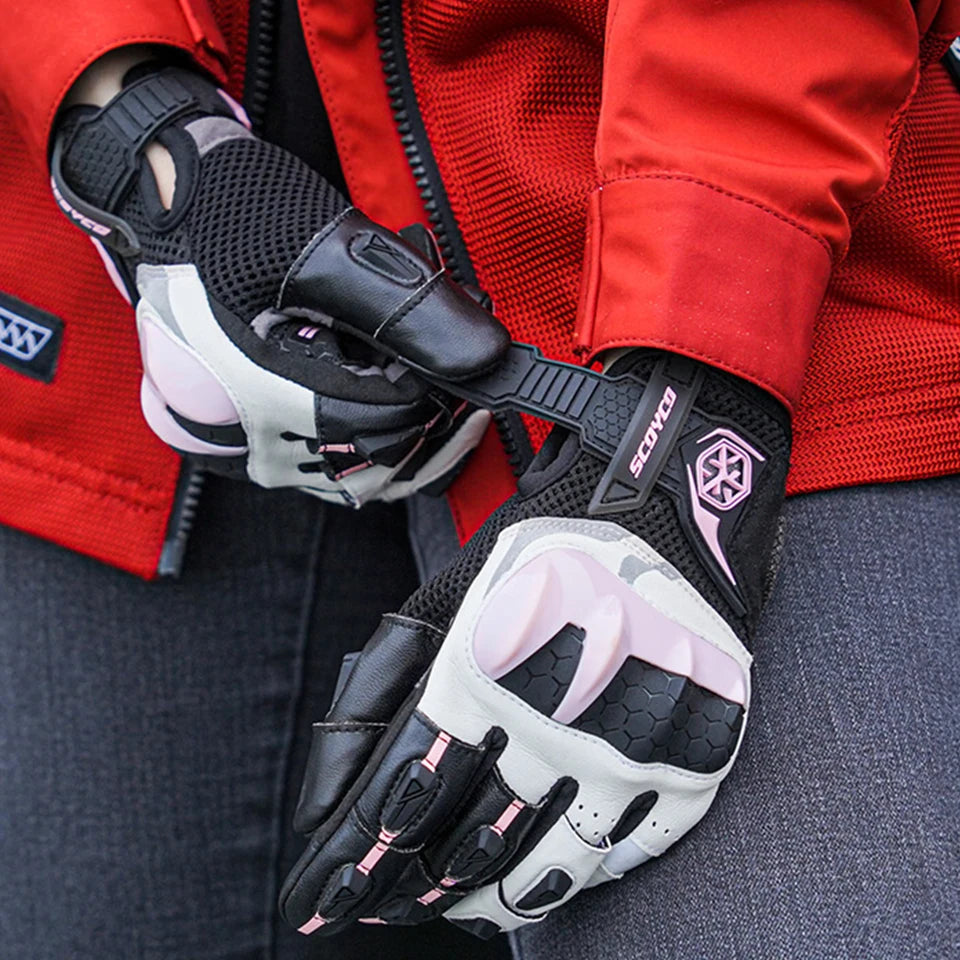 Women’s Motorcycle Gloves Full Finger Breathable Grip