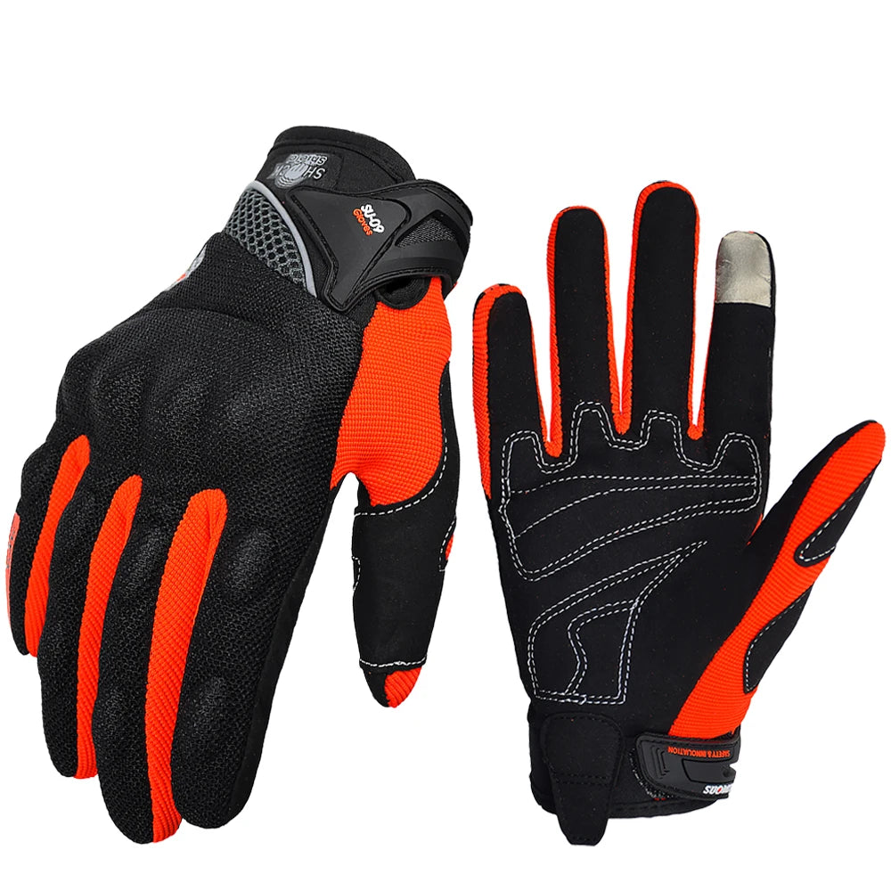 Suomy Motorcycle Gloves Summer Mesh Breathable Moto Gloves Men Women Touch Screen Motocross Gloves Touch Screen Cycling Gloves