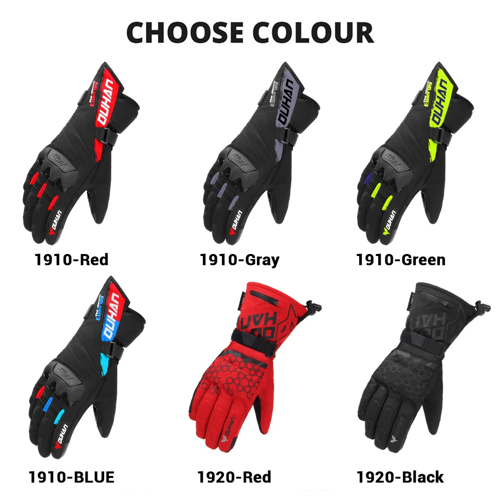 Heated Motorcycle Riding Gloves Waterproof With Touch Screen
