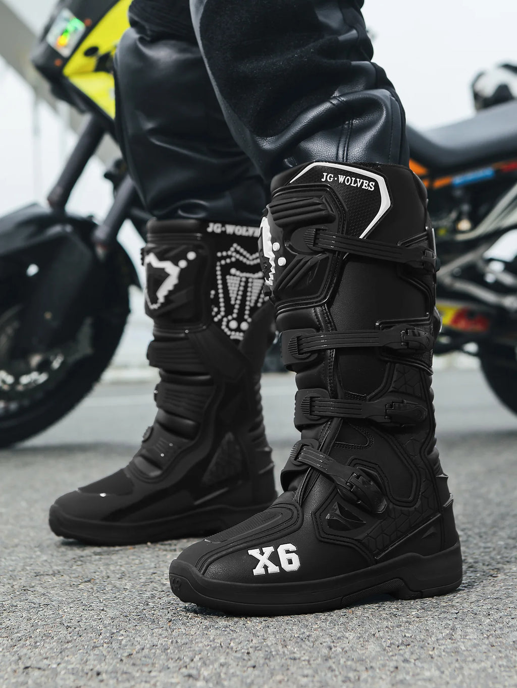 Unisex Motorcycle Riding Boots With Ankle Protection