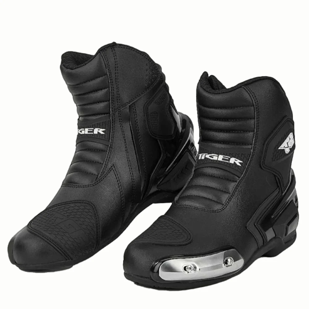 TR-A2-Black Color Unisex Motocross Motorcycle Boots With Ankle Protection